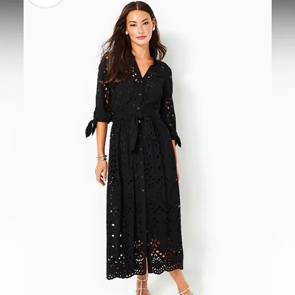 Lilly Pulitzer Amrita Eyelet Midi Dress - Picture 10 of 12